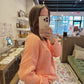 The Riley Sweater in Salmon Pink