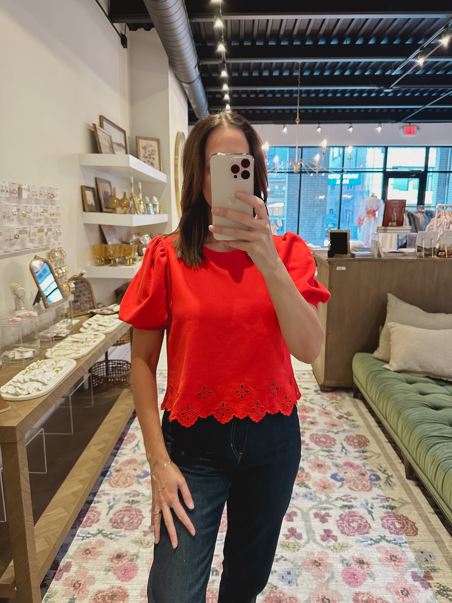 The Ashley Top in Red