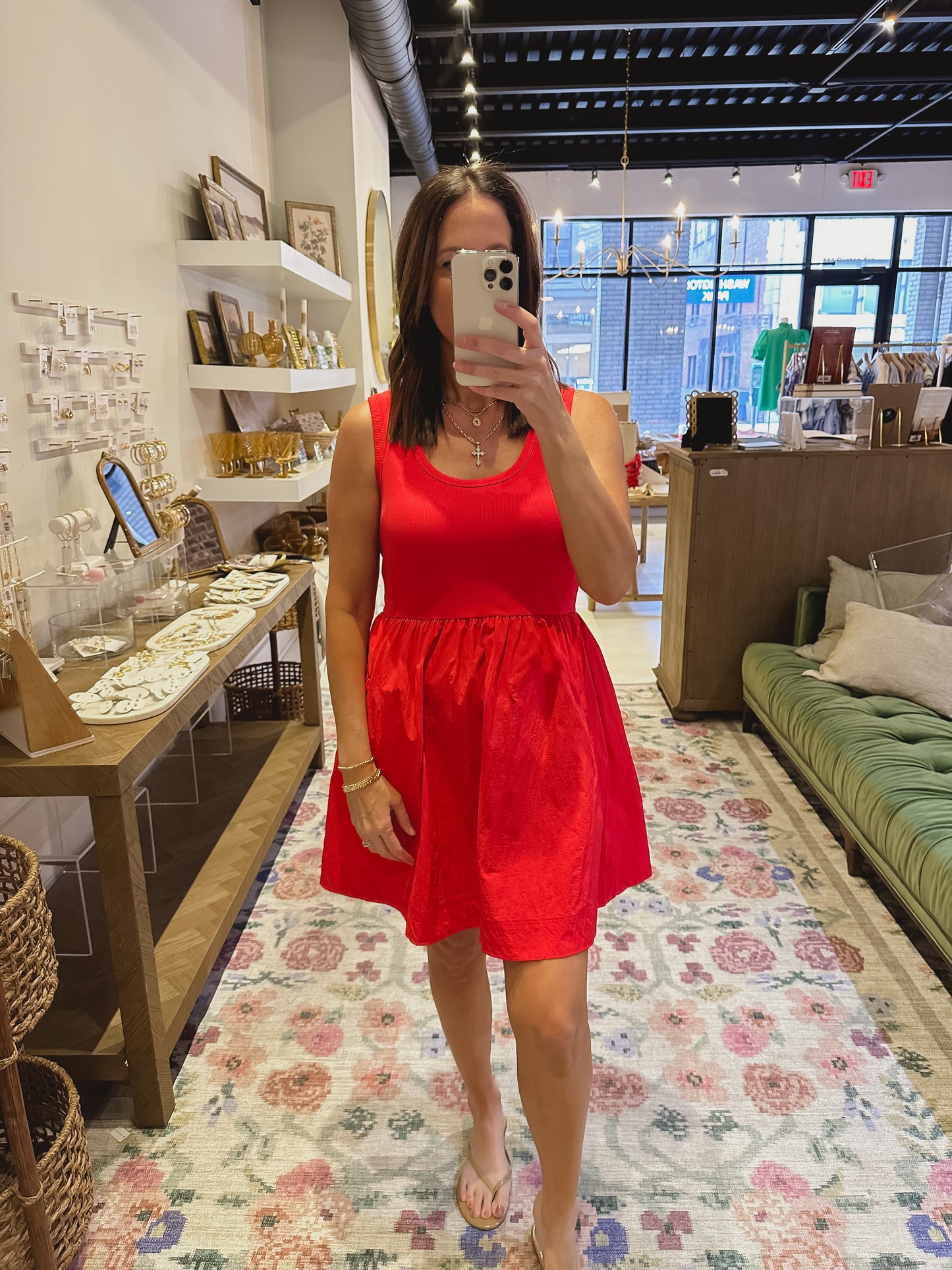 The Dahlia Dress in Red