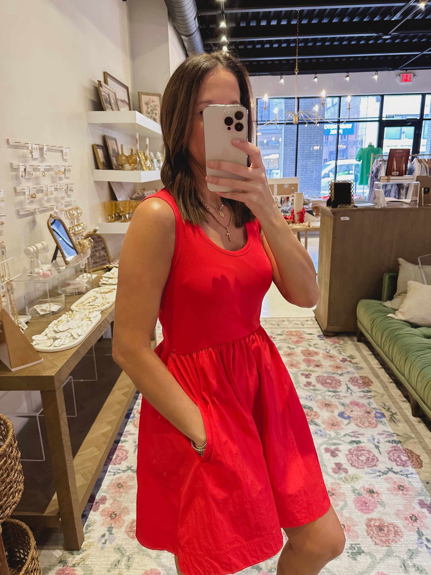 The Dahlia Dress in Red