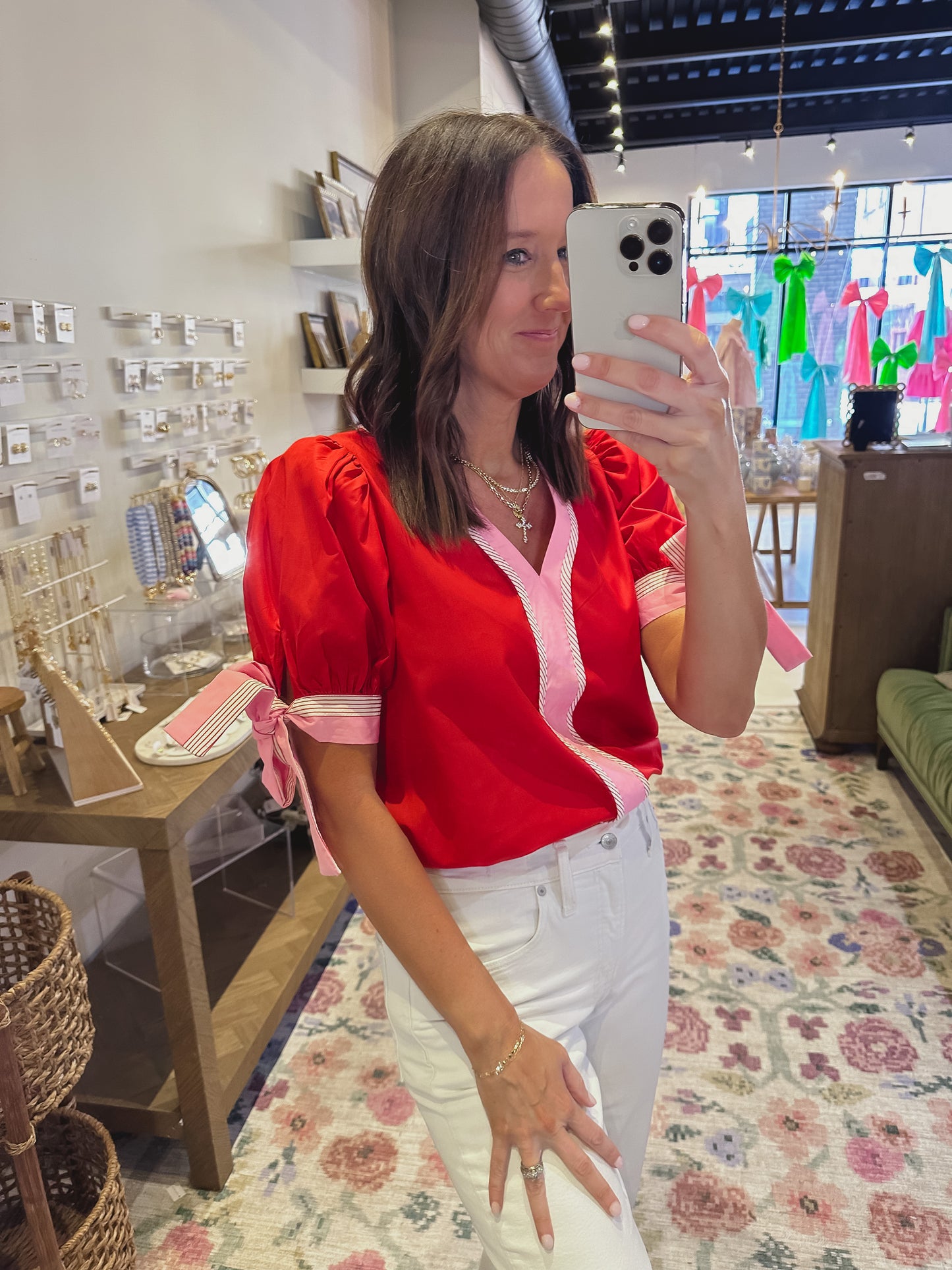 The Cicily Top in Red