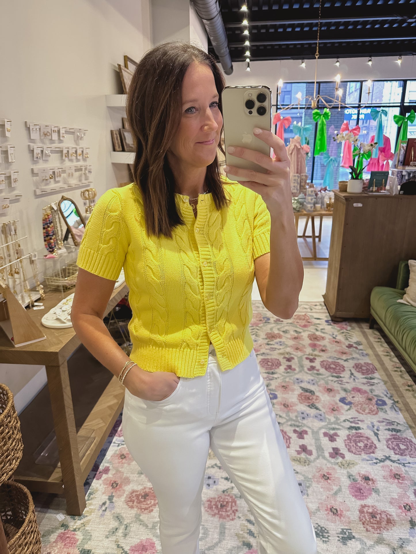 The Evelyn Top in Yellow