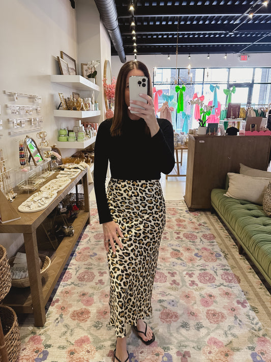 The Harlow Leopard Skirt