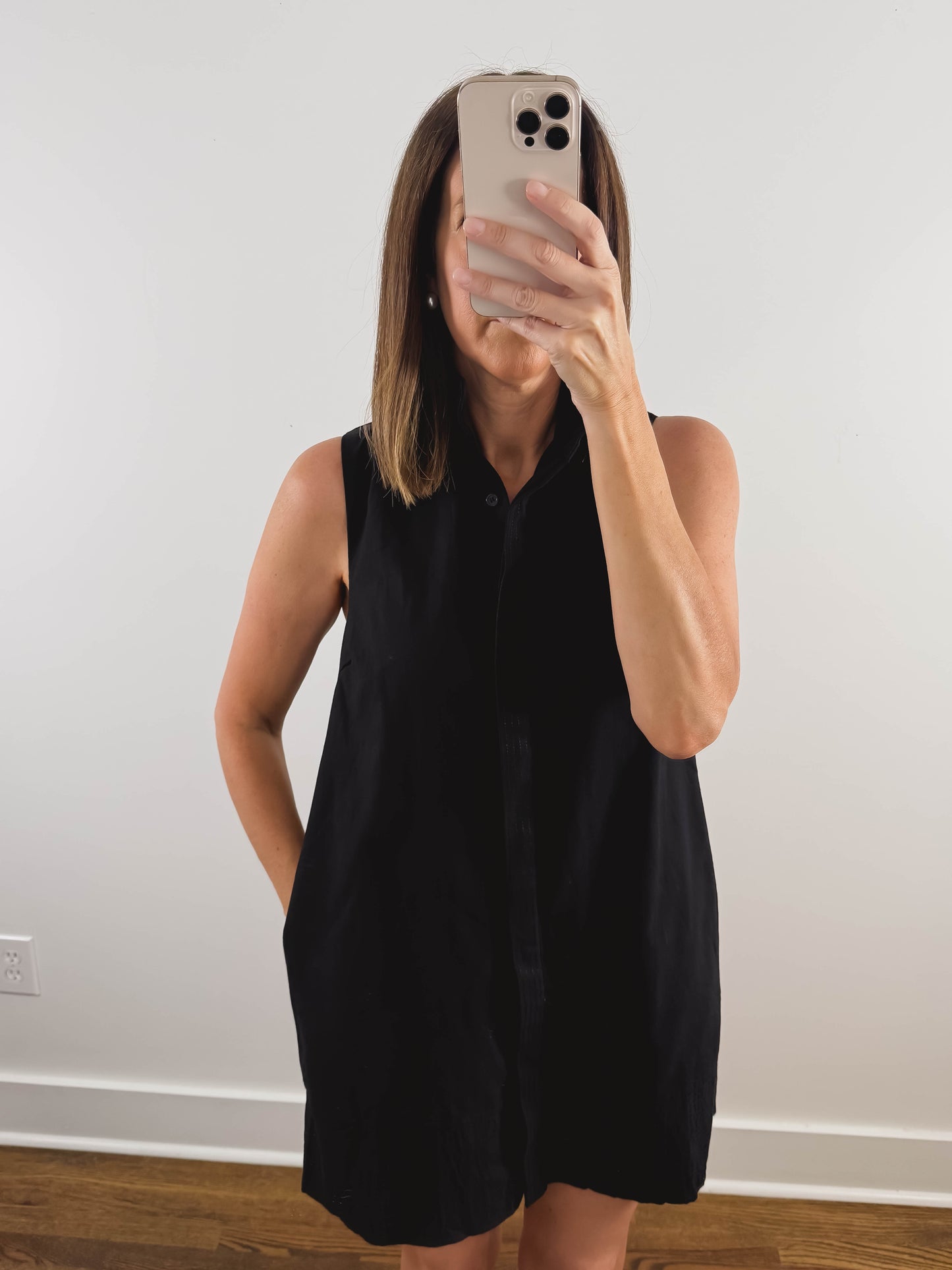 The Breezy Shift Dress in Black