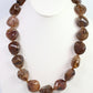 Shelbyville Large Stone Necklace Brown