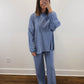 The Levi Striped Pants in Light Blue/Dark Blue