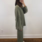 The Levi Striped Pants in Olive Green