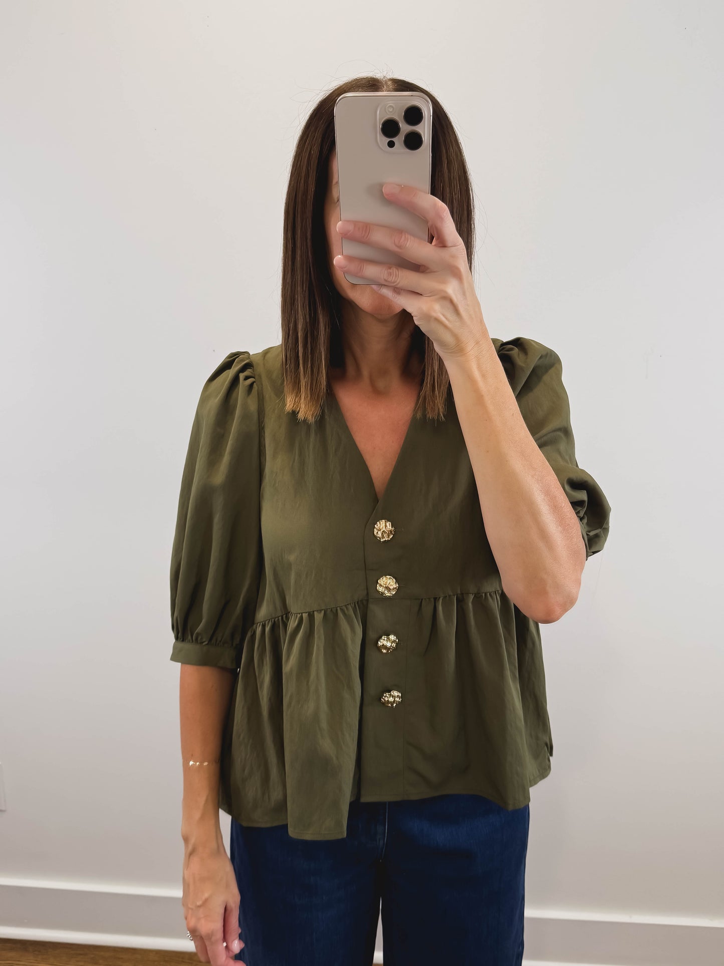 The Goldie Top in Olive