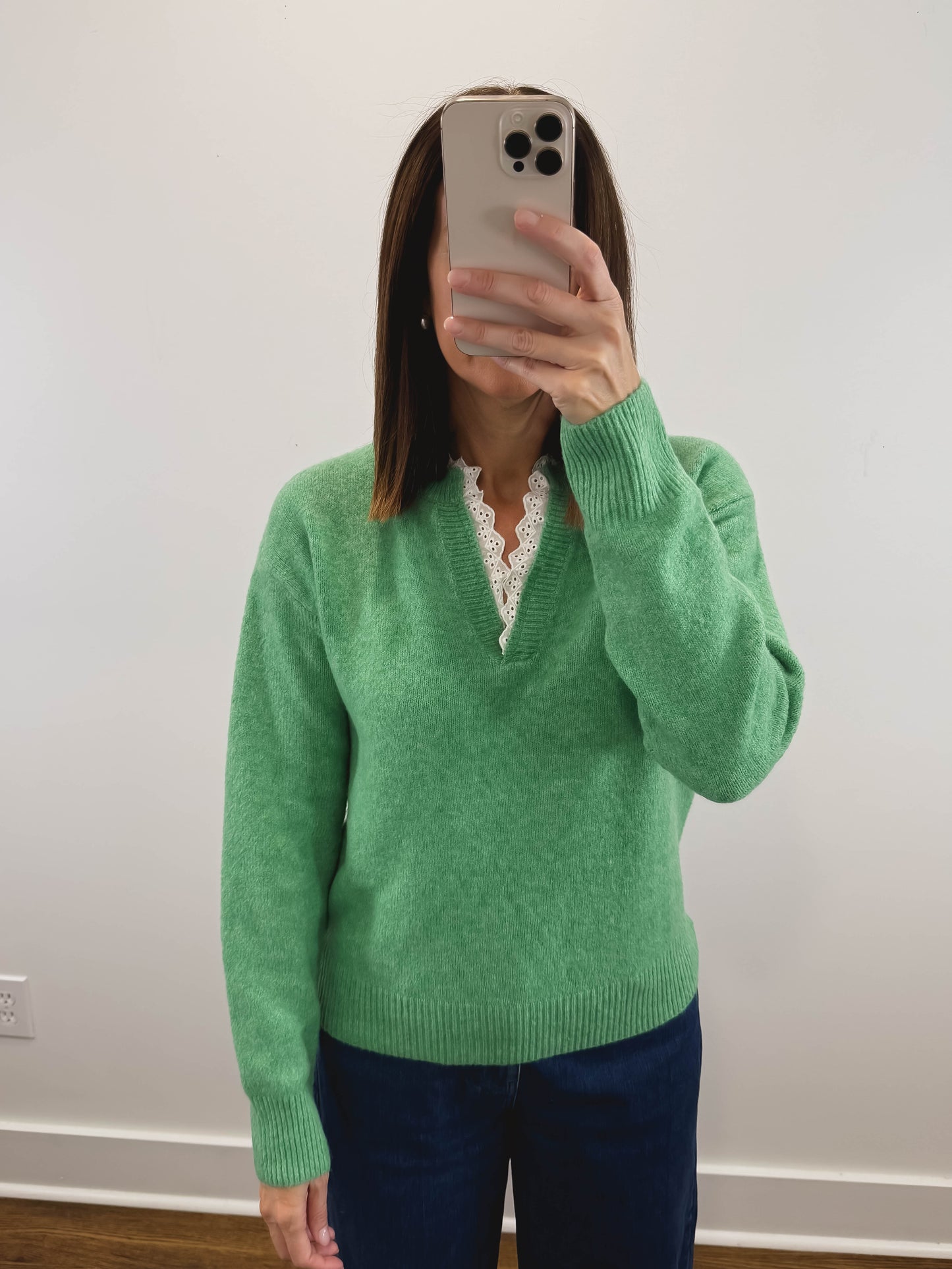 The Holly Ruffle Neck Sweater