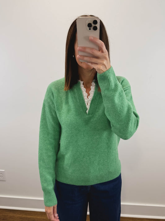 The Holly Ruffle Neck Sweater