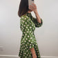 The Ivy Dress | Green Polka Dot Mini Shirt Dress