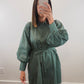 The Sagebrook Dress | Sage Green Mini Shirt Dress