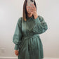 The Sagebrook Dress | Sage Green Mini Shirt Dress