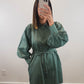 The Sagebrook Dress | Sage Green Mini Shirt Dress