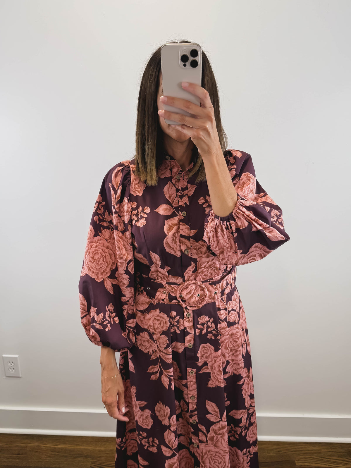 The Vineyard Rose Dress | Wine Floral Maxi Dress