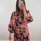 The Vineyard Rose Dress | Wine Floral Maxi Dress
