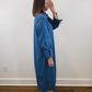 The Misty Morning Dress | Blue Collared Long Sleeve Midi Dress