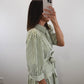 The Ashford Dress | Green Belted Three-Quarter Sleeve Midi Dress
