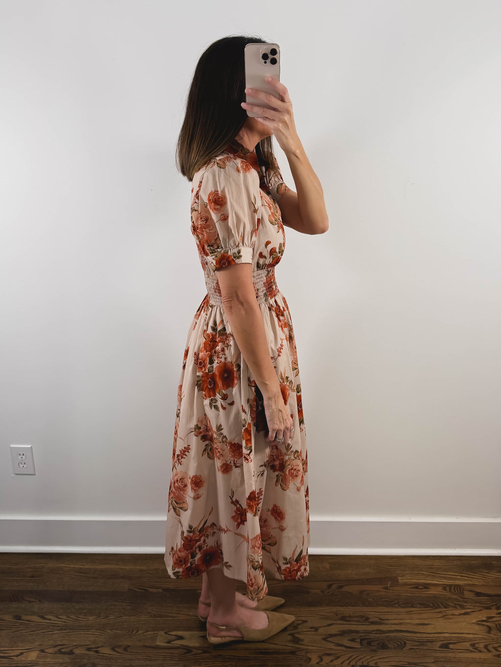 The Harvest Bloom Dress | Fall Floral Midi Dress