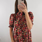 The Scarlett Dress | Red Floral Church Midi Dress