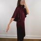 The Bordeaux Dress | Burgundy Satin Wedding Guest Midi Dress