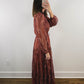 The Sedona Dress | Rust Paisley Wedding Guest Maxi Dress