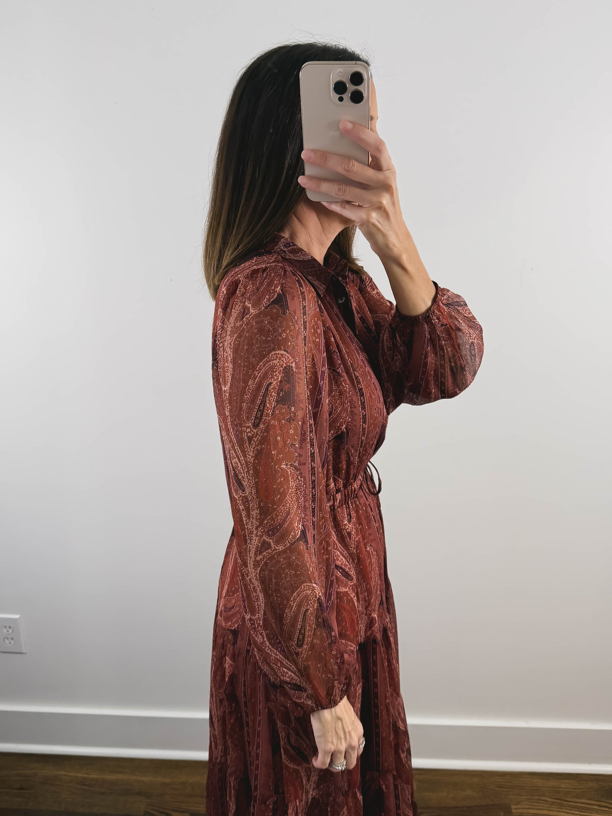 The Sedona Dress | Rust Paisley Maxi Dress