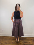 The Newport Dress | Navy Sleeveless Striped Midi Dress