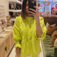 The Chartreuse Ruffle Blouse