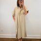 The Driftwood Dress | Taupe Collared Midi Shirt Dress