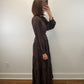 The Bourbon Dress | Brown Paisley Maxi Dress