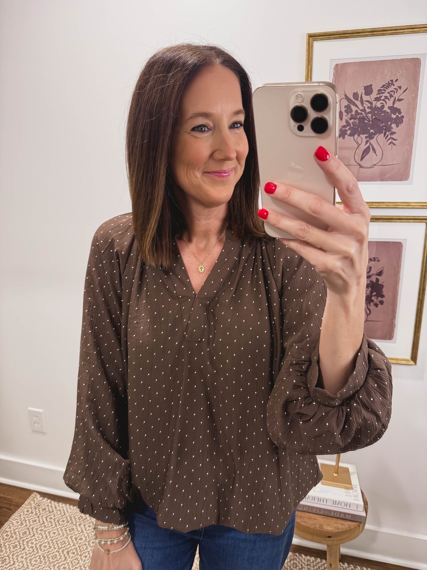 Toffee Bloom Blouse