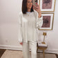 Striped Rib Lounge Pants in Baby Blue