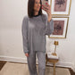 Striped Rib Lounge Pants in Black