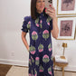 The Navy Garden Midi Dress