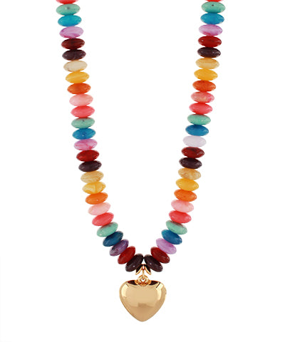 Multi Color Beaded Head Necklace