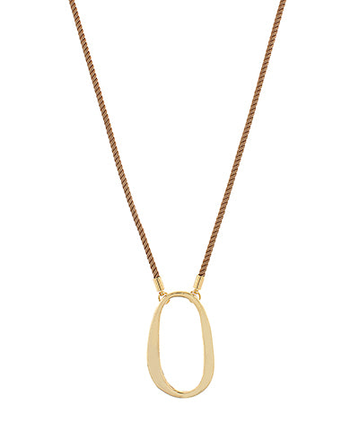 Marble Stone and Ball Accent Organic Necklace