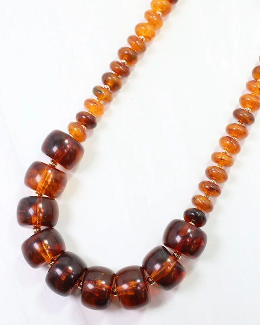 Norwalk Chunky Bead Necklace Tortoise