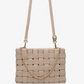 LINDY CLUTCH WOVEN LARGE LIGHT TAN