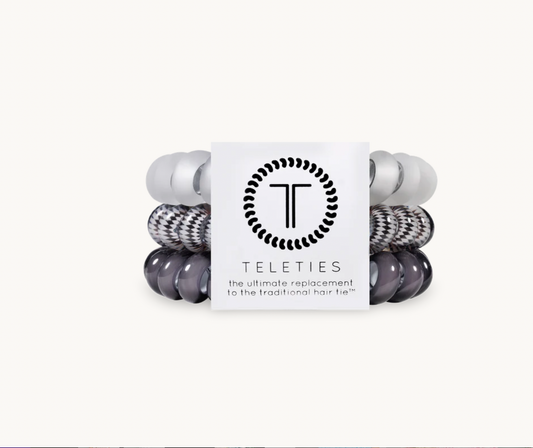 Large Silver Flames Teleties