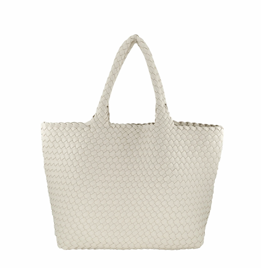 The Woven Tote in White
