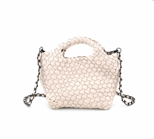 The Braided Clutch in White