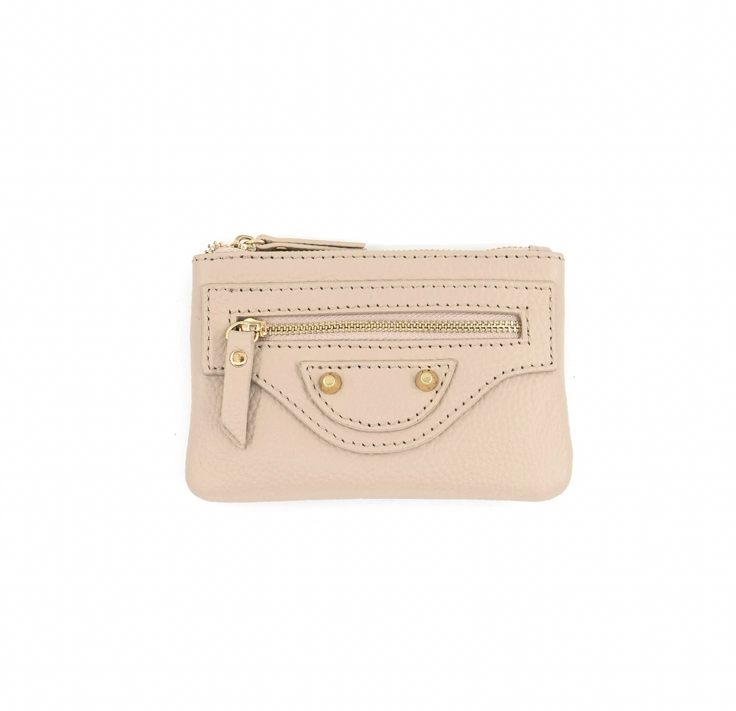 The Leather Wallet in Beige