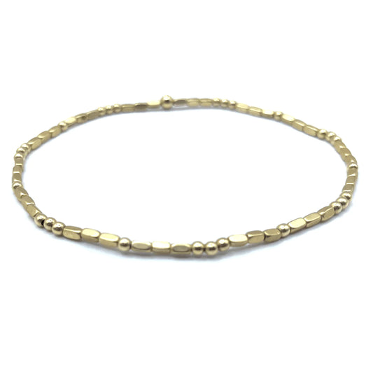 2mm Harbor Gold + Gold Filled Waterproof Bracelet 7"