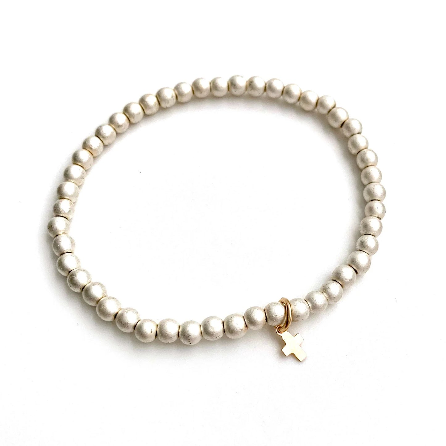 LUXE CROSS BRACELET IN WHITE