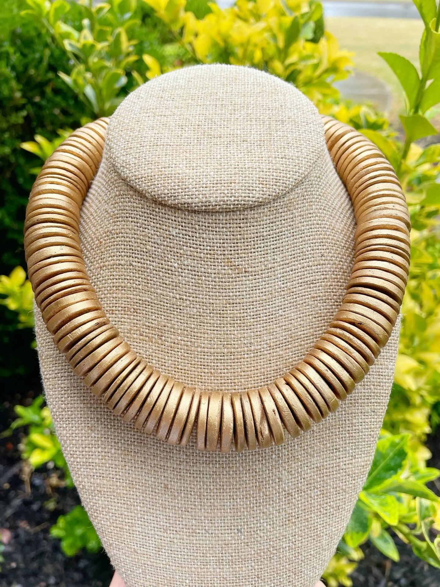 The Chunky Coconut Disc Bead Necklace