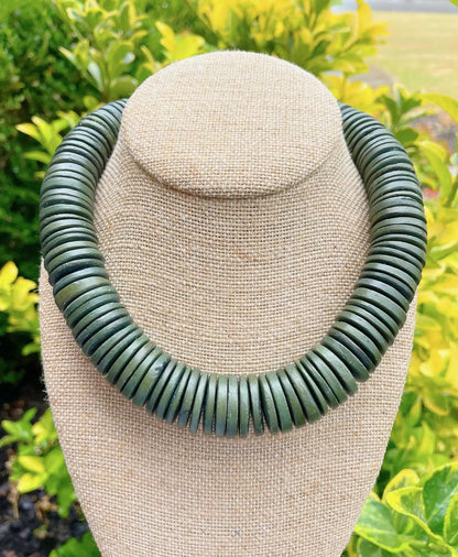 The Chunky Coconut Disc Bead Necklace