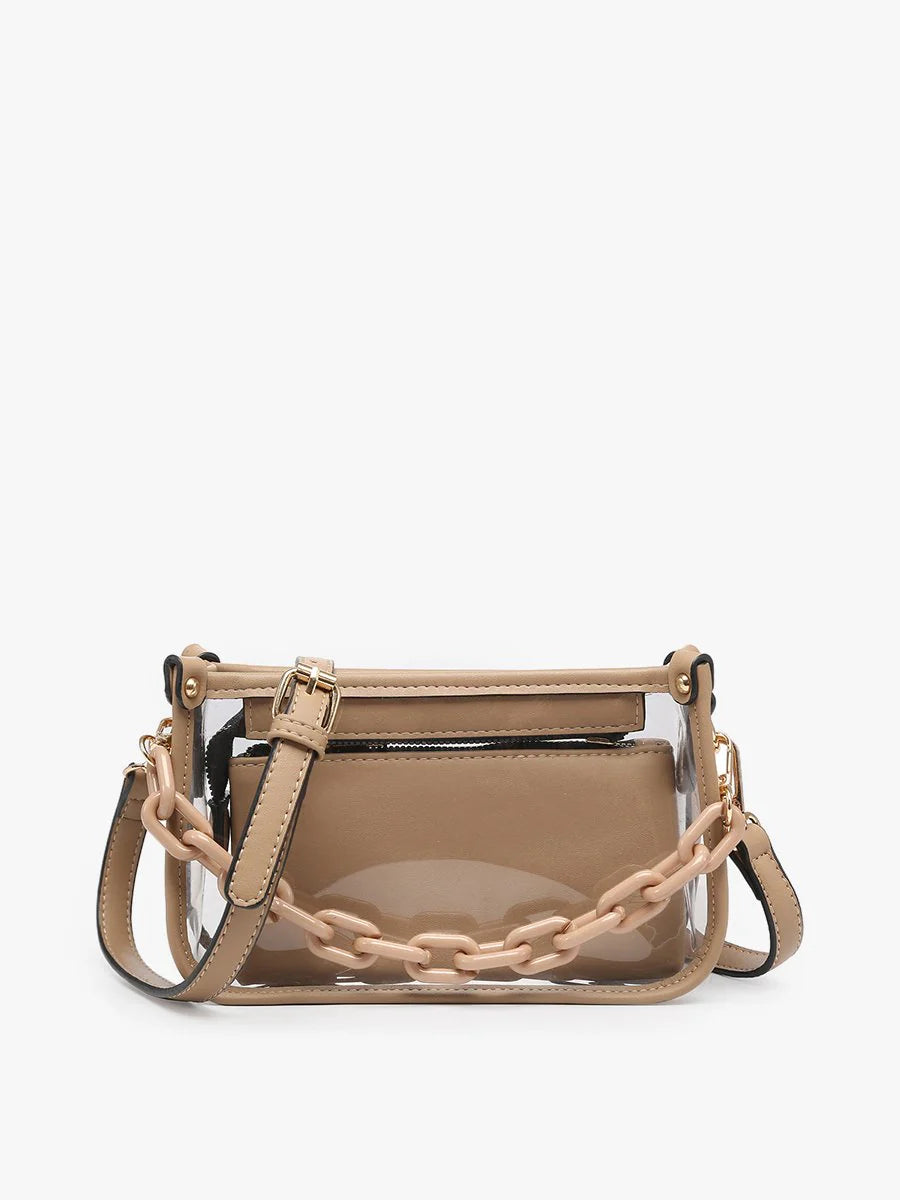 The Jessica Clear Crossbody w/ Chain