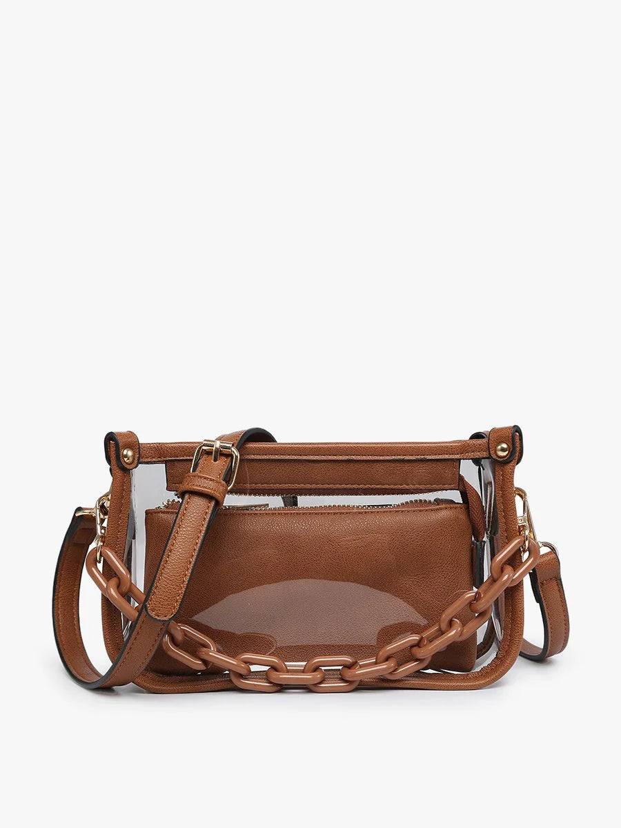 The Jessica Clear Crossbody w/ Chain